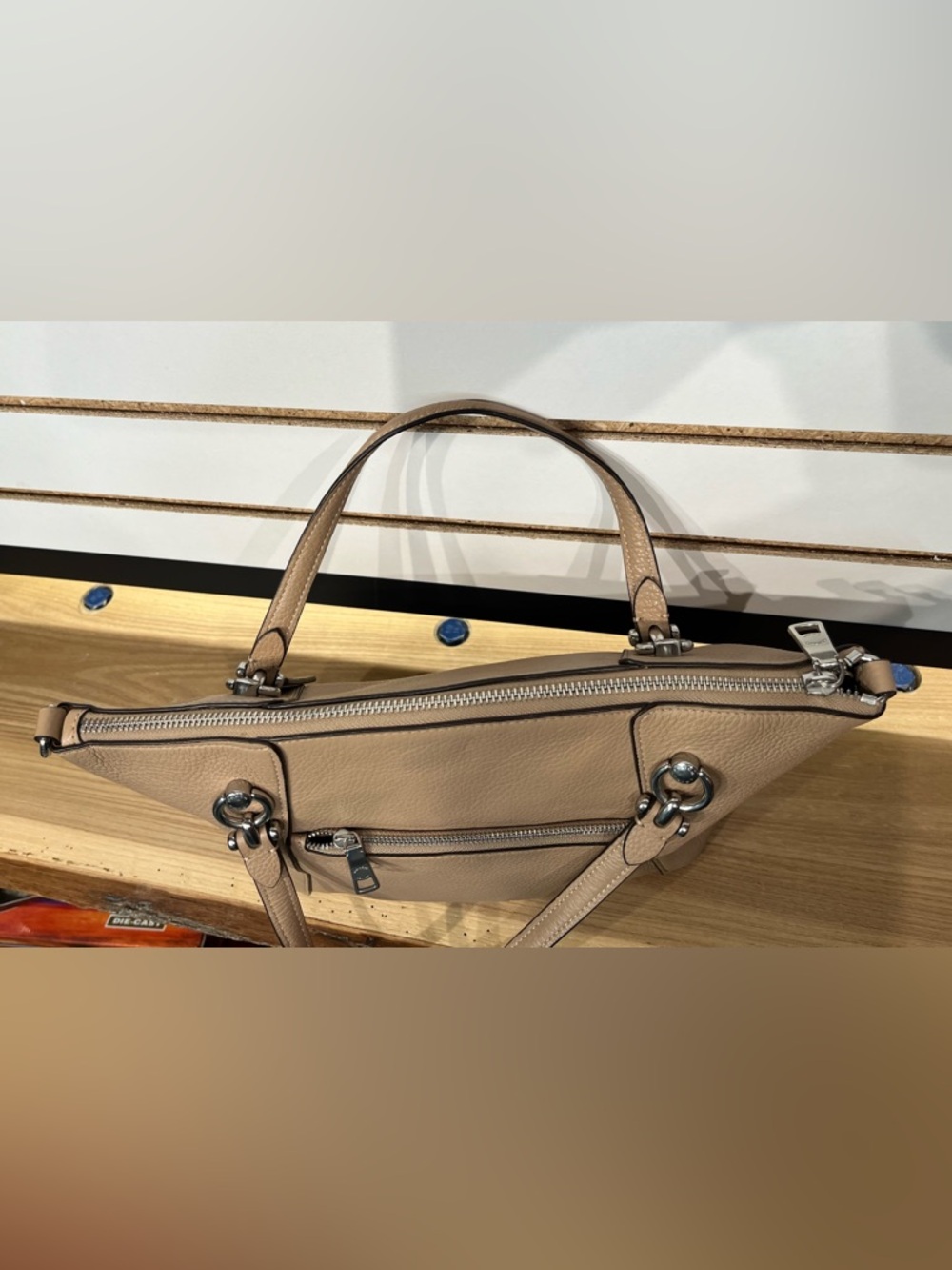 2021 Coach Kacey Leather Satchel– Beige/Tan – Style C6229 - Picture 7 of 11